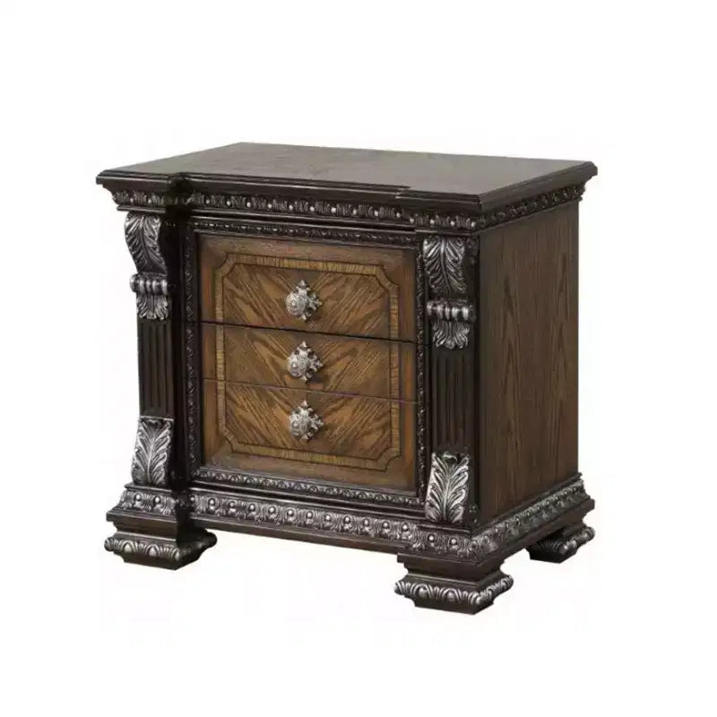Table de chevet avec tiroir caché USB A-C, 76 cm