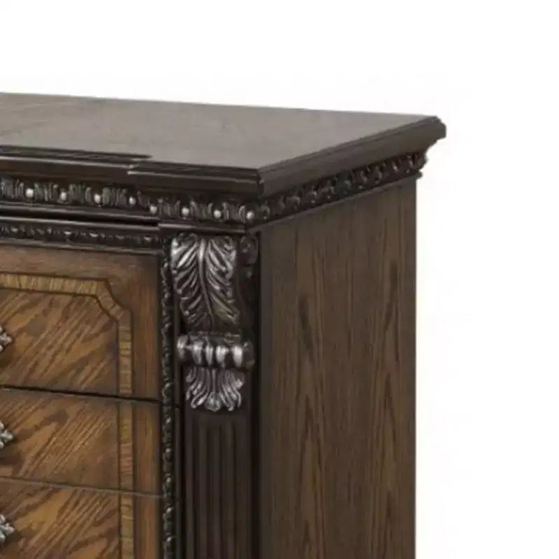 Table de chevet avec tiroir caché USB A-C, 76 cm
