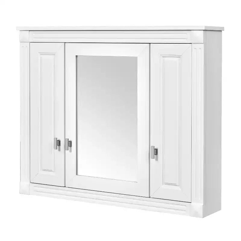 Armoire à pharmacie rectangulaire à montage en surface de 34 po L x 28 po H avec miroir et étagères réglables