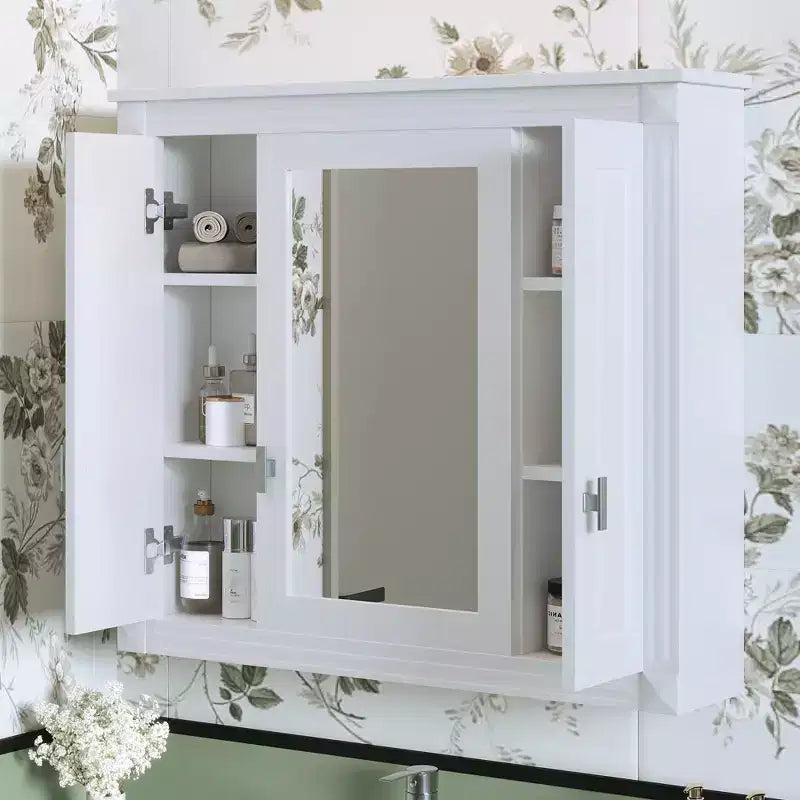 Armoire à pharmacie rectangulaire à montage en surface de 34 po L x 28 po H avec miroir et étagères réglables