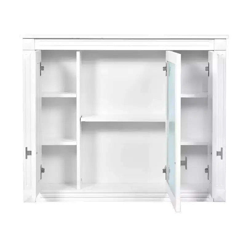 Armoire à pharmacie rectangulaire à montage en surface de 34 po L x 28 po H avec miroir et étagères réglables